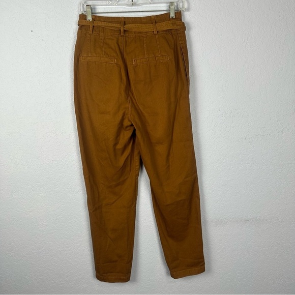 Free People Cotton High Rise Pegged 90’s Belted Ankle Pants Fits 2-4 - Picture 5 of 5